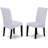 7 Piece Dining Set Consist of a Rectangle Dining Room Table and 6 Grey Linen Fabric Upholstered Parson Chairs, 36x60 Inch, Black-433581849-433581848-485948986