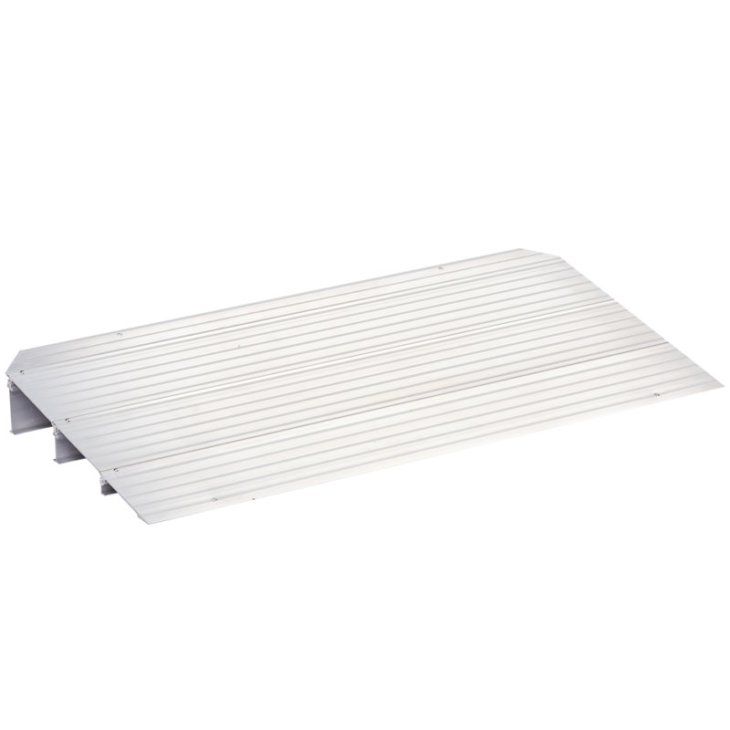 Rampe de seuil en aluminium H 2 po x l 34 po x L 12 po,  H 3 po x l 34 po x L 17 po