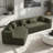 Modern Minimalist Curved Sofa With With 5 Pillows-1763041379