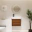 Meuble-lavabo mural avec lavabo en céramique et porte simple à fermeture en douceur-1165533491