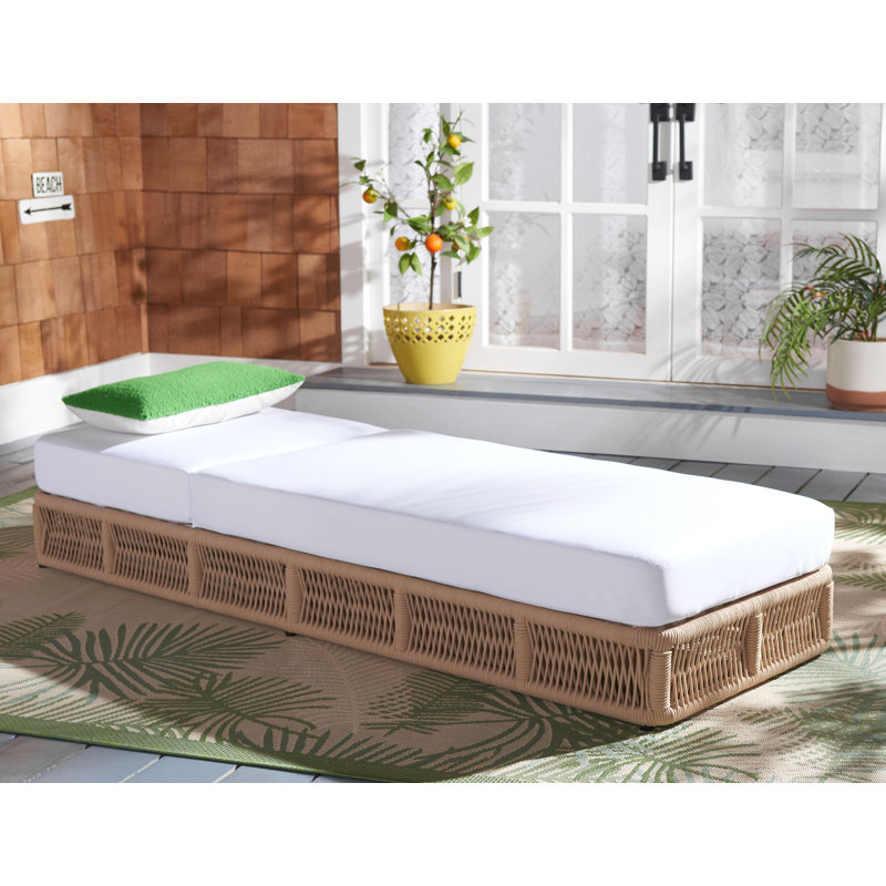 Langley Outdoor Fabric Chaise Lounge - Thumbnail 3