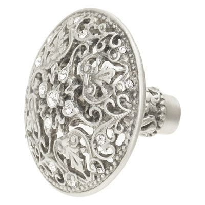 Juliane Grace large knob with 17 Swarovski Clear Crystalsin Chalice