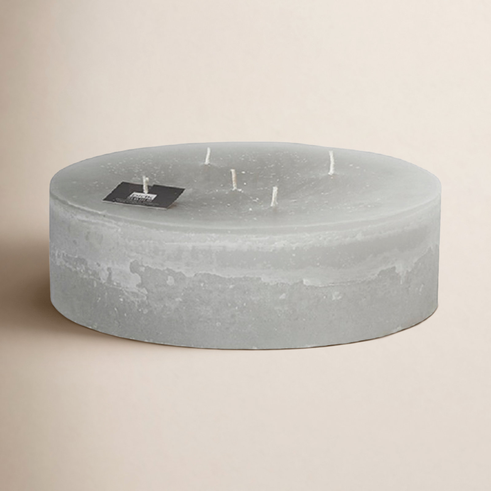 Unscented Pillar Candle, 2.75" H x 9.05" W x 9.05" D, Linen