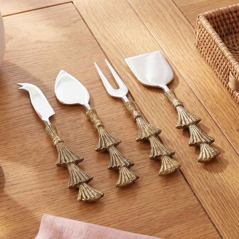 Festive Tree Cheese Cutlery Set, Gold