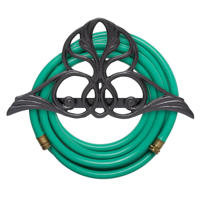 Victorian Black Aluminum Wall Mounted Hose Holder