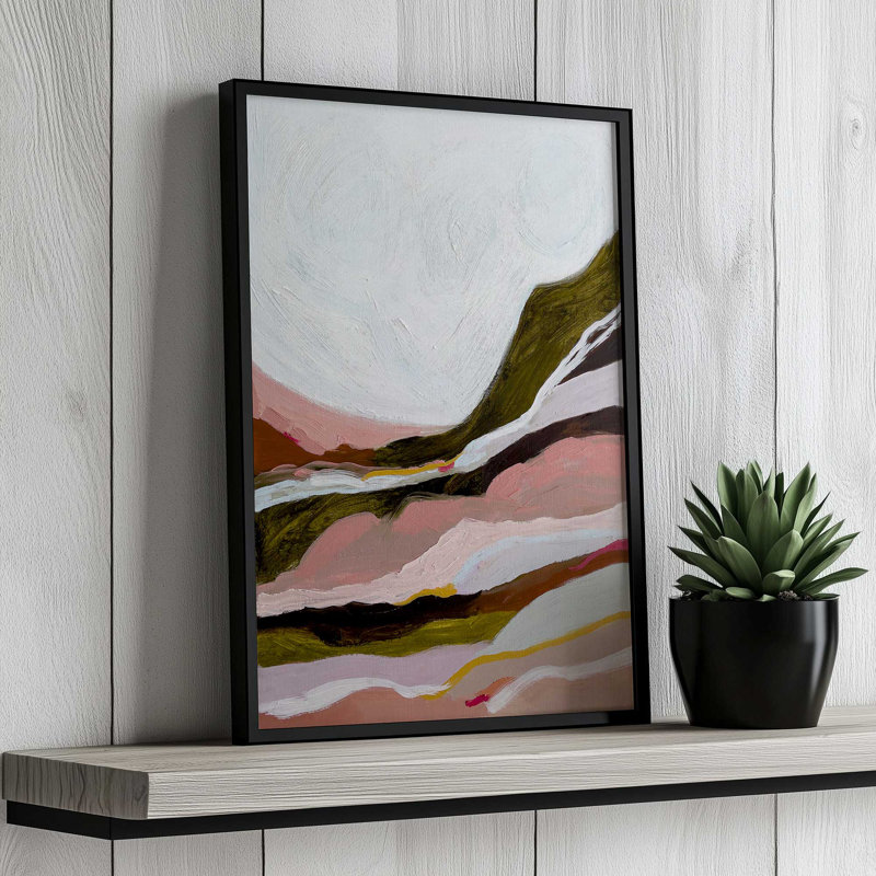 «Shadow to Light» par Garima Dhawan, reproduction de peinture à l'huile, H 16 po x l 12 po, Cadre à joints visibles, Noir