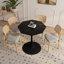 Table basse octogonale moderne 31,50 "avec plateau en marbre noir imprimé