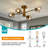 Modern Semi Flush Mount Ceiling Light Fixture, 4-Light Gold Mid Century Chandelier With Glass Globe,Ceiling Lighting