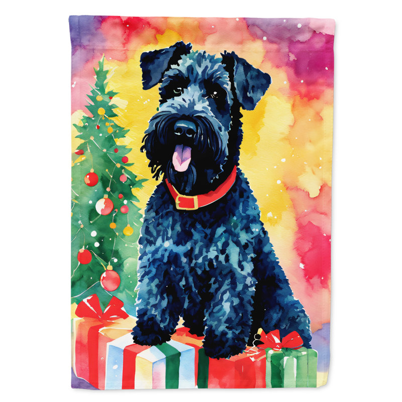 Drapeau de Noël Kerry Blue Terrier, H 40 po x l 28 po