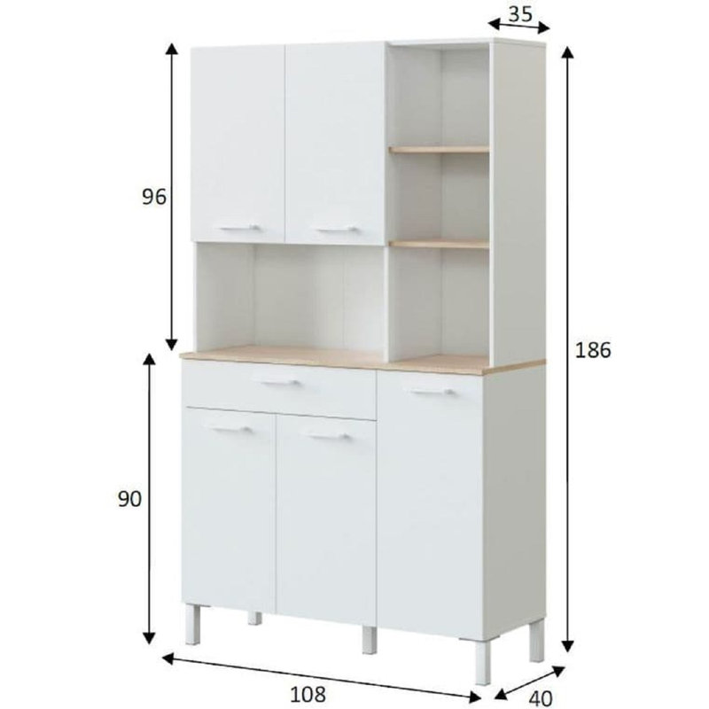 Rasheema 186cm Kitchen Pantry