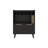 40" Dark Bar Cabinet With Six Bottle , Two Double Door Cabinets, Four Shelves, Home Decor Essential , Stylish Storage Option