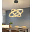 3-ring Modern Crystal Led Dimmable Chandelier Black-130139937