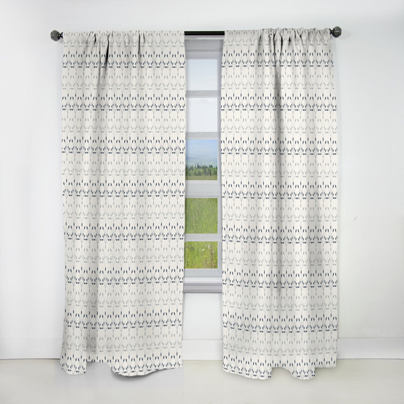 Rideau en lin / polyester Wiscon, L 52 po x L 90 po