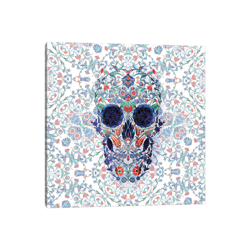 Chini Skull by Ali Gulec - Wrapped Canvas Print, 30.48 cm H x 30.48 cm W x 1.91 cm D
