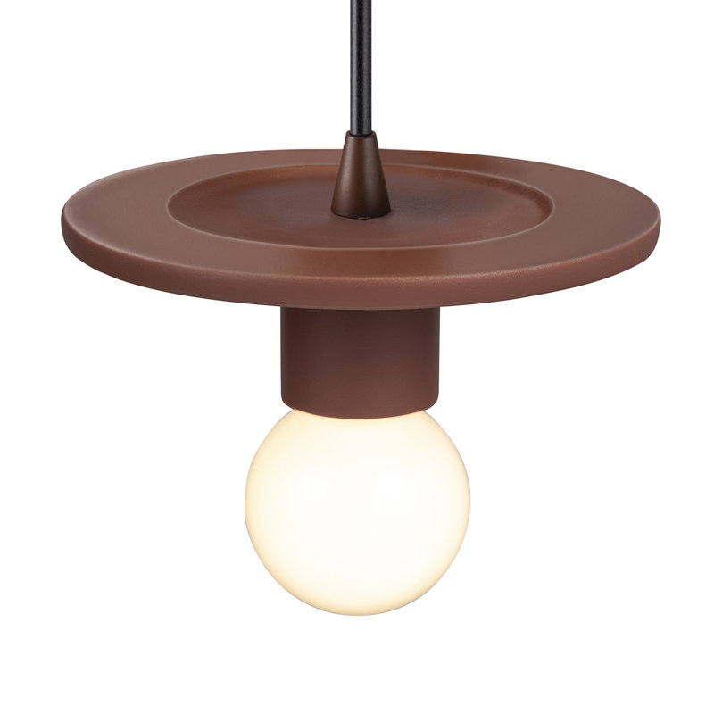 Luminaire suspendu à 1 lumière Leni, Argile Canyon, Bronze foncé