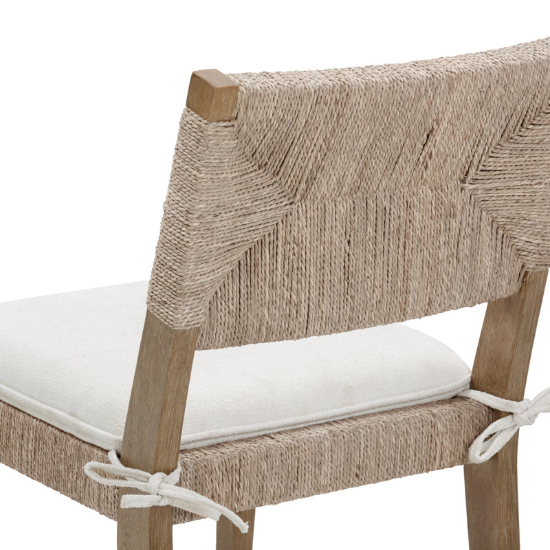 Chaise de salle à manger Claudinette Boho en jonc de mer, 4