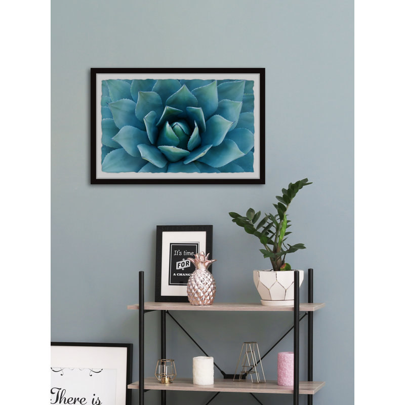 Green Rosettes - Single Picture Frame Painting, 41 cm H x 61 cm W