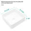 Topcraft White 15.69-Inch Square Ceramic Bathroom Basin