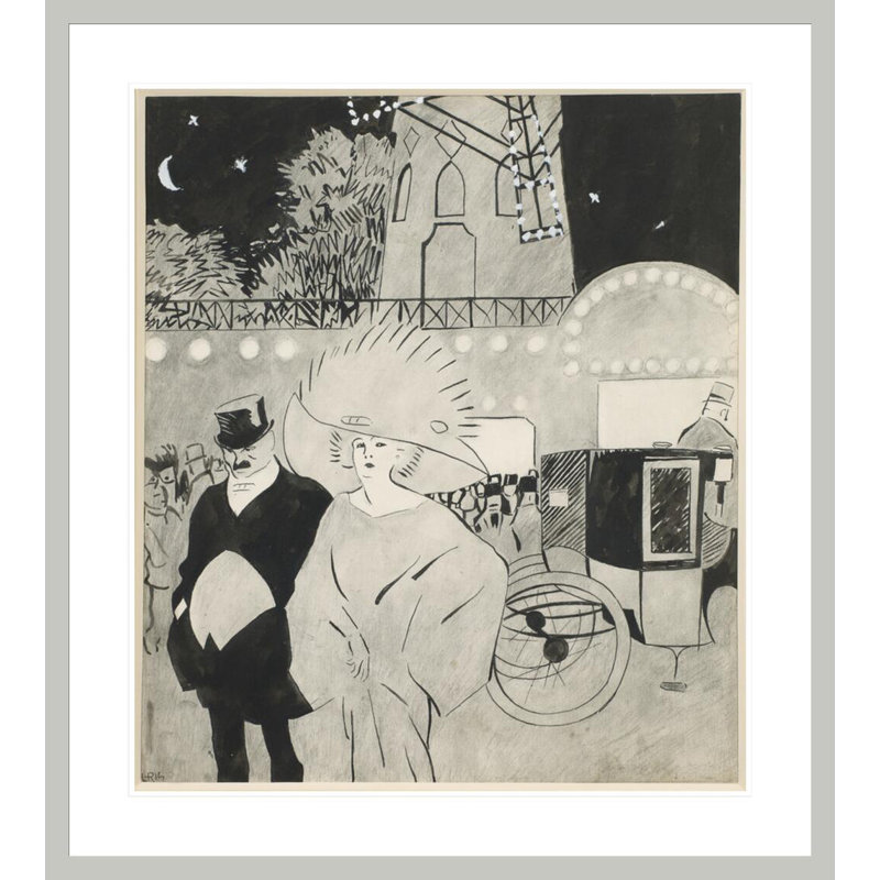 «Out the Moulin Rouge» par Juan Gris, impression giclée sur cadre, H 37,34 po x l 33,5 po