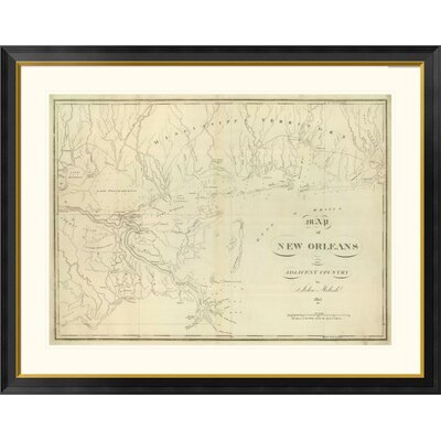 Map of New Orleans and Adjacent Country, 1824 by John Melish Framed Graphic Art -  Global Gallery, DPF-295157-16-296