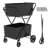 Jumbo Shopping Cart,2 Layers Grocery Cart on Wheels, Foldable Utility Shopping Carts with Double Basket and 360° Rolling Swivel Wheels