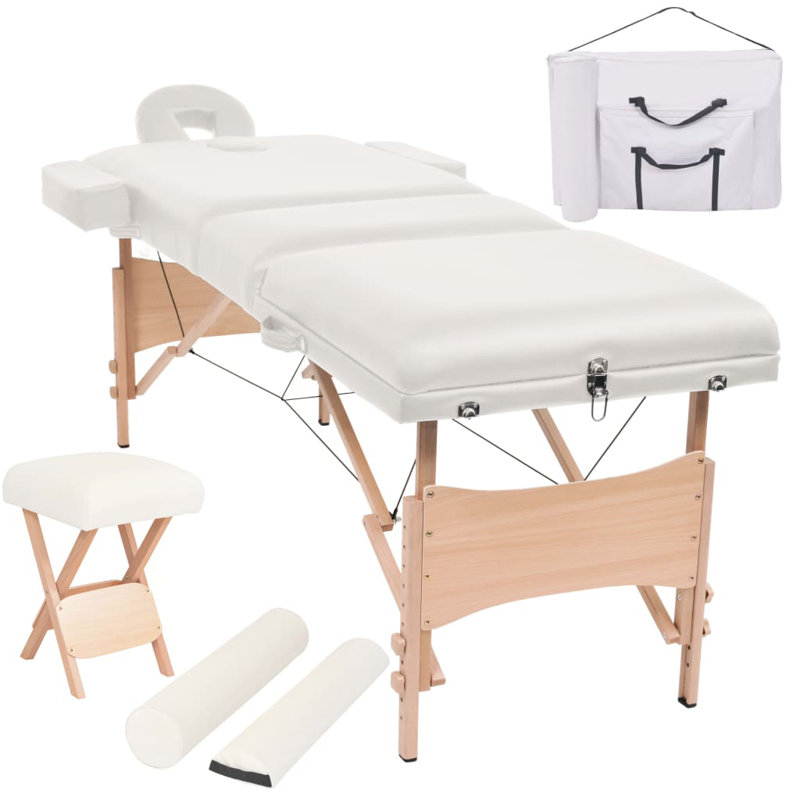 87'' Rectangular Adjustable Folding Table, White