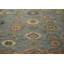 Tapis 12 pi x 15 pi 1 po en laine noué à la main turquoise Oushak-641583259-641583269