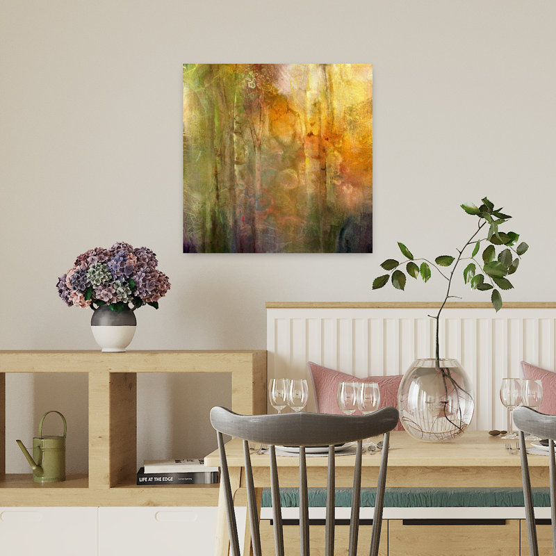 Art contemporain abstrait sur nature, H 18 po x l 18 po