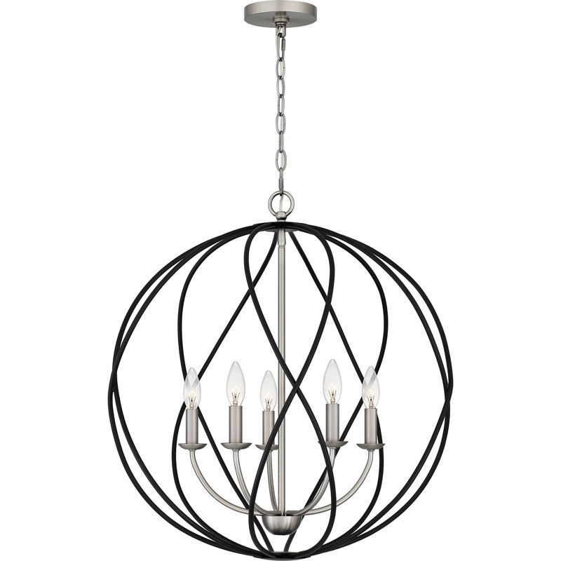 Bryn 5-Light Pendant, Antique Nickel