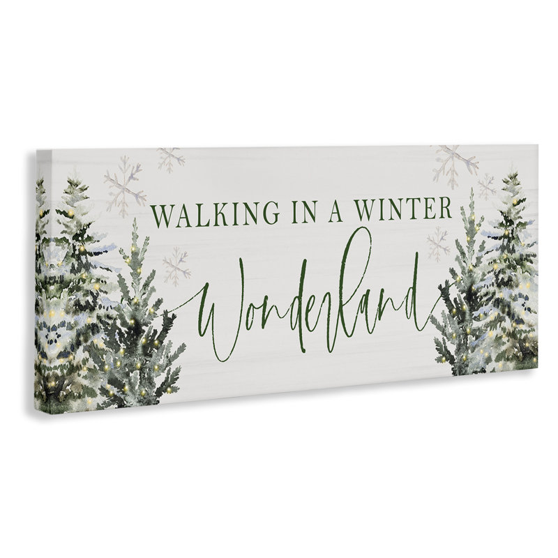 Art mural sur toile Winter Wonderland Trees par Lux + Me Designs, H 10 po x l 24 po