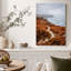 " Winding Coastal Path Through Rust Autumn Ferns "-723485748