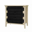 Buffet 3 tiroirs avec tablettes réglables, armoire de rangement avec tiroirs décoratifs en corde tissée à la main pour le salon de la cuisine