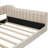 Full Xl Daybed In Beige Velvet With Side Pocket Storage - Modern And Chic For All Rooms No Box Spring Needed, Easy Assembly Upholstered Elegant Practical Family Room Spring, Simple Instructions-23162891