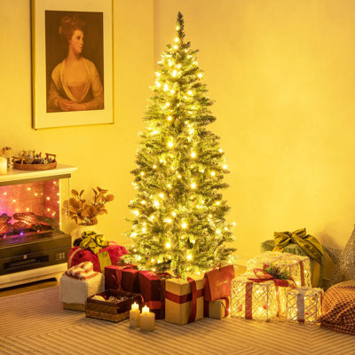 Lighted Artificial Pine Christmas Tree
