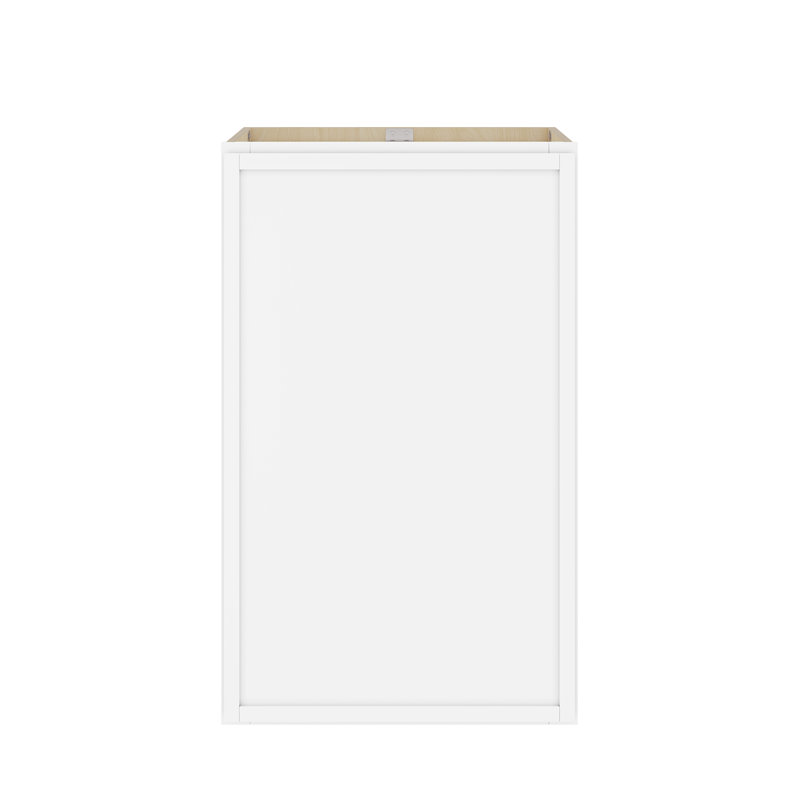 Armoire murale moderne en bouleau blanc moderne avec portes à cadre étroit et quincaillerie à fermeture en douceur pour les cuisines et les espaces polyvalents