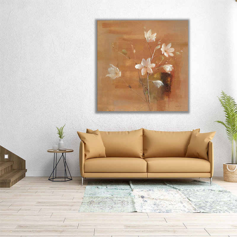 Blanc magnolia - reproduction d'art sur toile, H 12 po x l 12 po