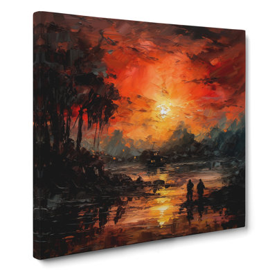 Apocalypse Now Palette Knife Painting - Wrapped Canvas - Framed Print