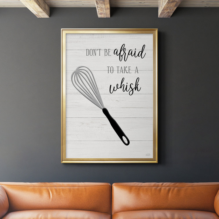 Take A Whisk Premium Framed Print - Ready to Hang Wexford Home Size: 30.5 H x 22.5 W x 1 D, Frame Color: Black
