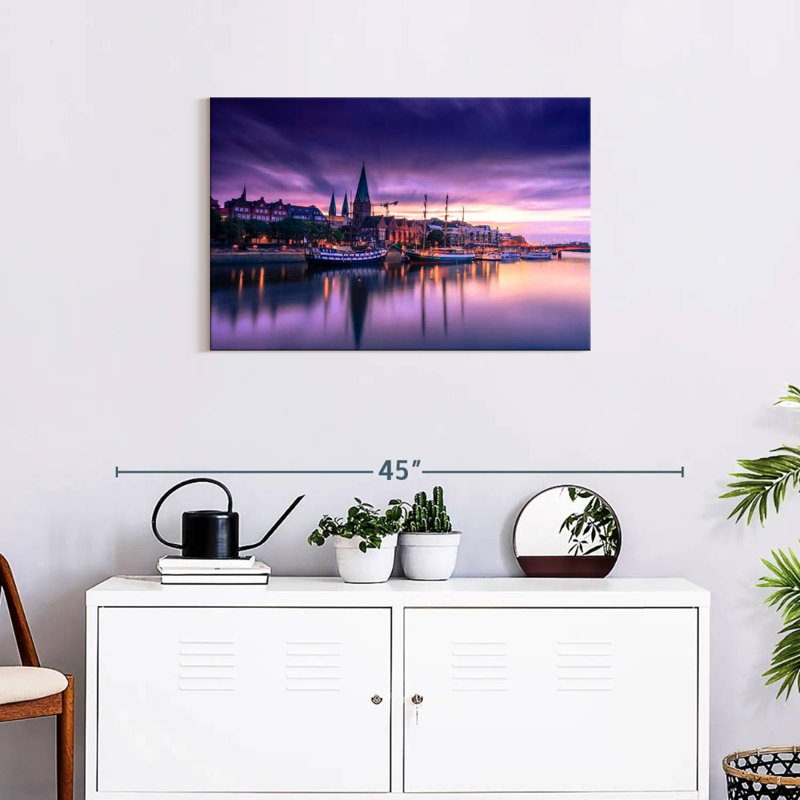 Lever de soleil mauve Nicci Bremen, H 20 po x l 30 po