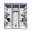 Catio d'extérieur en bois pour chats, grande enceinte pour chat avec toit imperméable, 2 maisons pour faire la sieste, plateformes et fil galvanisé - Cage pour animaux pour cour ou patio-1434744994