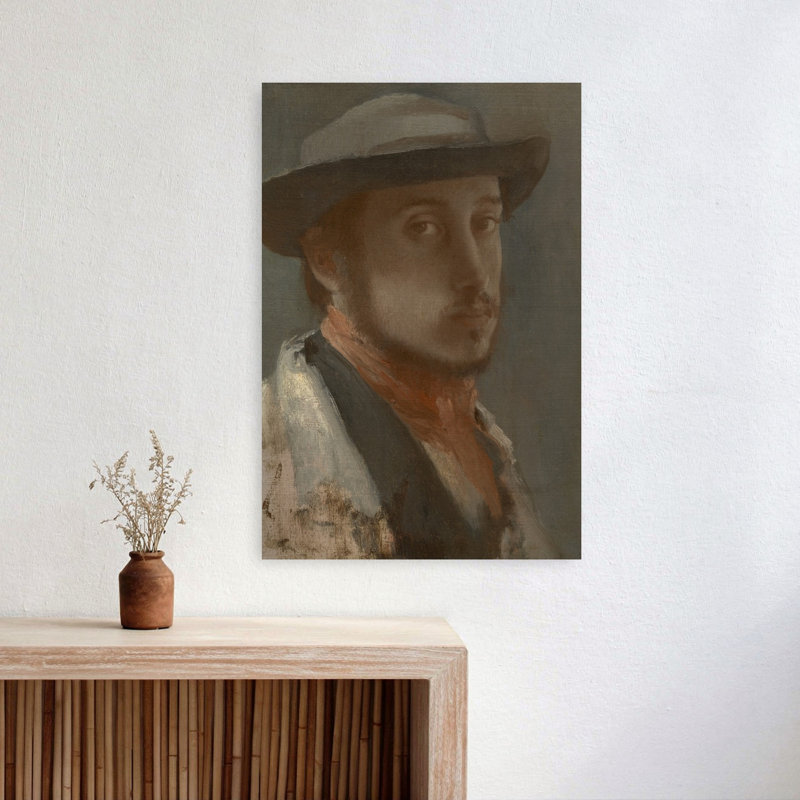 Autoportrait, vers 1857-1858, estampe d'art mural abstraite contemporaine., H 24 po x l 16 po