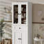 Armoire de rangement pour salle de bain avec portes, tablettes réglables et tiroir-686688109