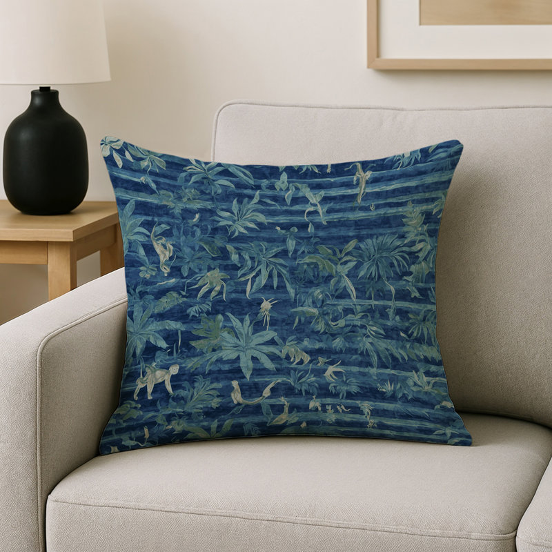 Coussin décoratif intérieur et extérieur Modern, Gris abstrait 84, Carré 18 po