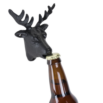 Ouvre-bouteille mural cerf