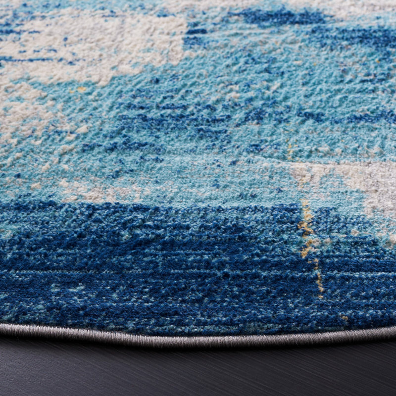 Jasper 100 Performance Abstract Rug, Round 6'7"