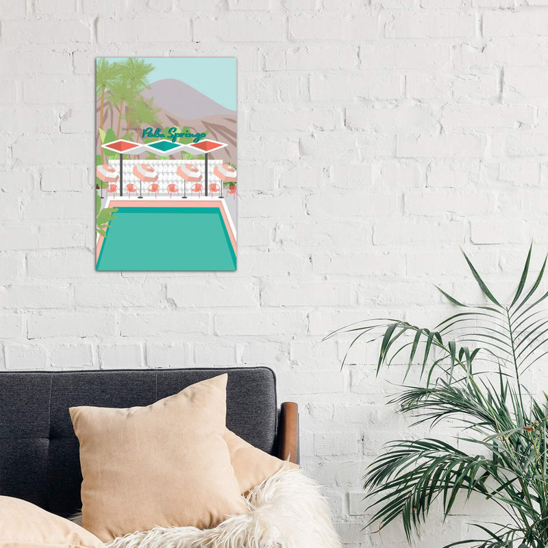 Welcome to Palm Springs par Jen Bucheli - impression encadrée, H 26 po x l 18 po x 1,5 po, Toile tendue