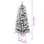 Artificial Hinged Christmas Tree Green and white-395112473