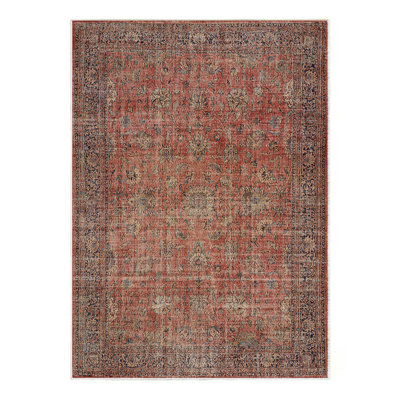 Crafters & Weavers Ushak Collection Area Rug Ultra Soft Washable Rug, Non Slip, Indoor, Stain Resistant Rugs for Living Room Bedroom Vintage Home Decor (9' x 12')