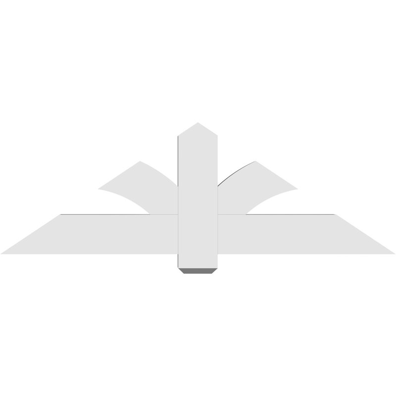 Support pour pignon en PVC Redmond, H 20 po x l 60 po (pas: 8/12), P 4 po x F 6 po