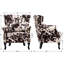 Fauteuil à oreilles en velours bleu sarcelle avec coussin Dorava-811303972